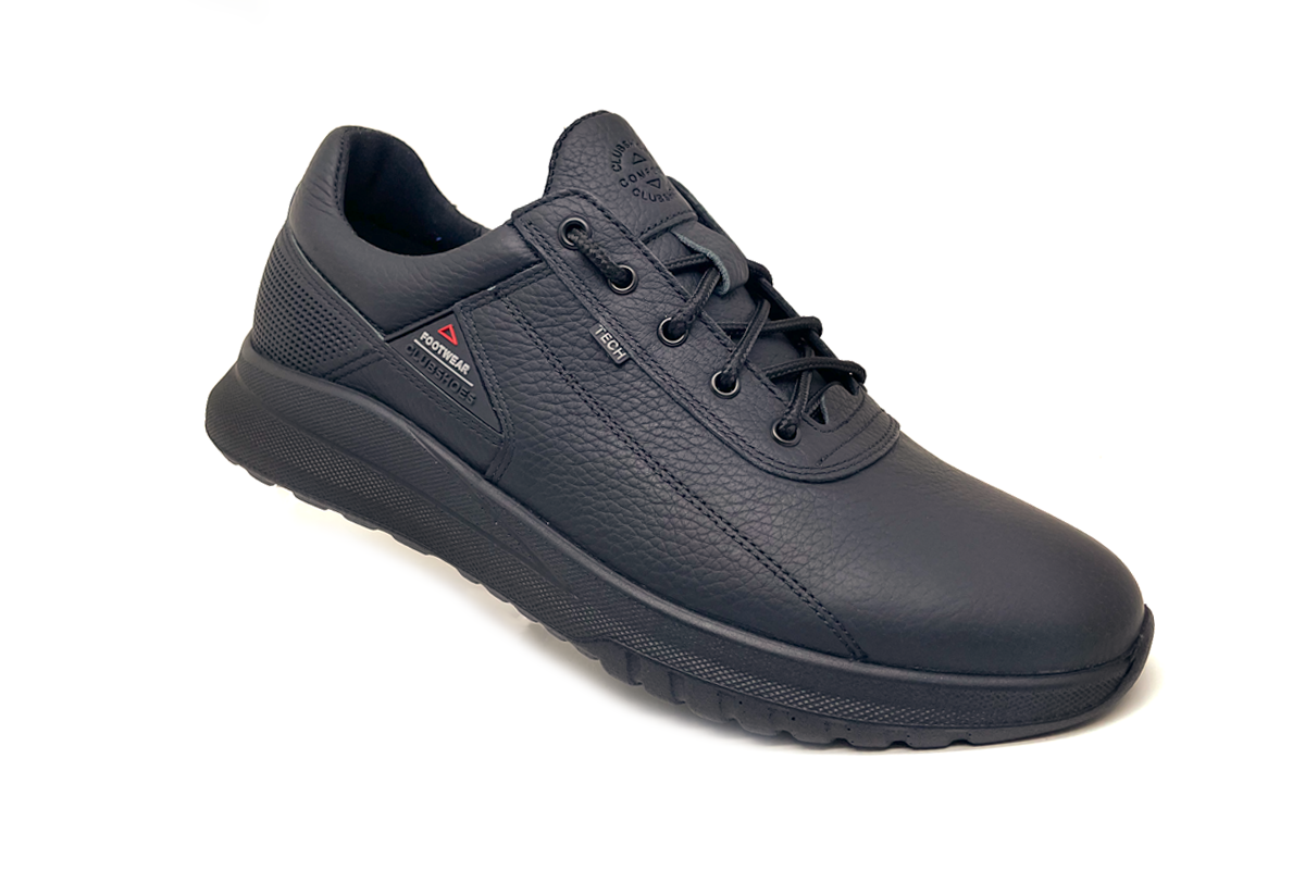Чоловічі весняні - осінні шкіряні кросівки Clubshoes чорний Volles