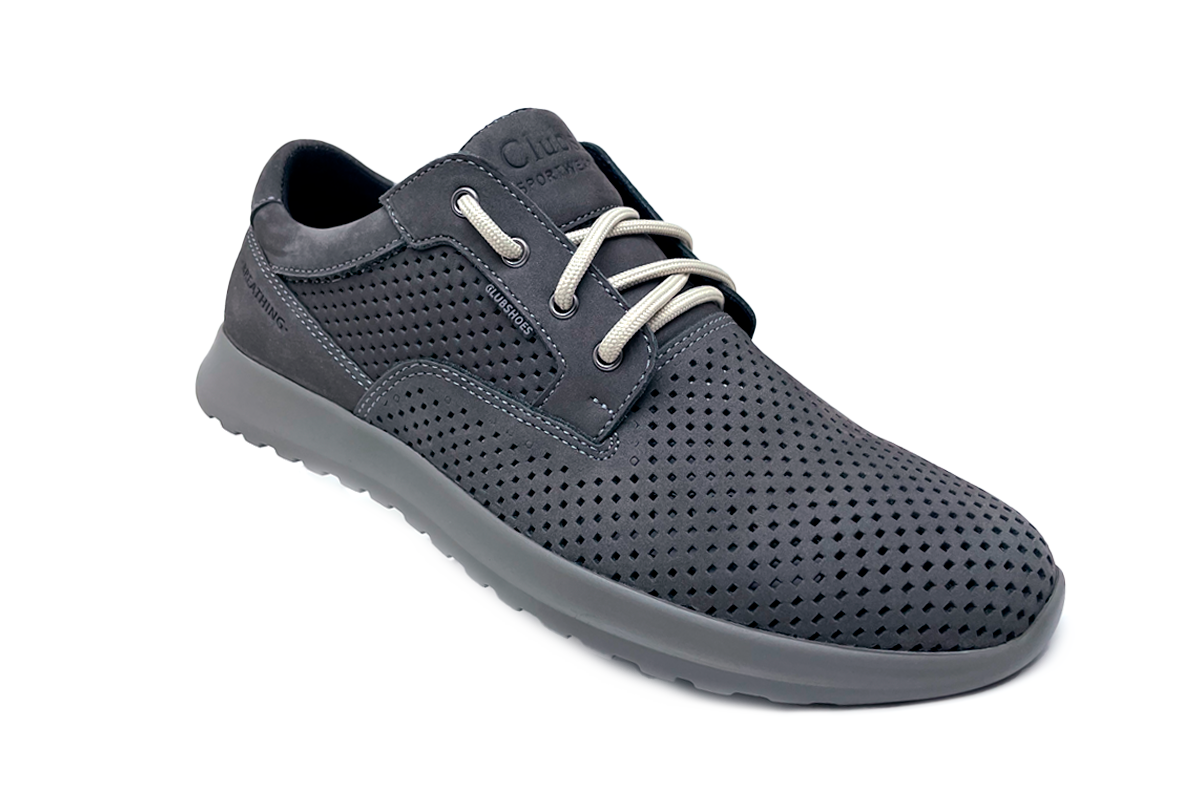 Чоловічі весняні шкіряні черевики Clubshoes сірі STN Light