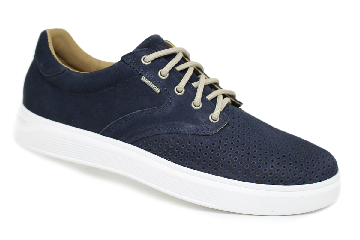 Чоловічі літні шкіряні черевики Clubshoes сині Stylex Light
