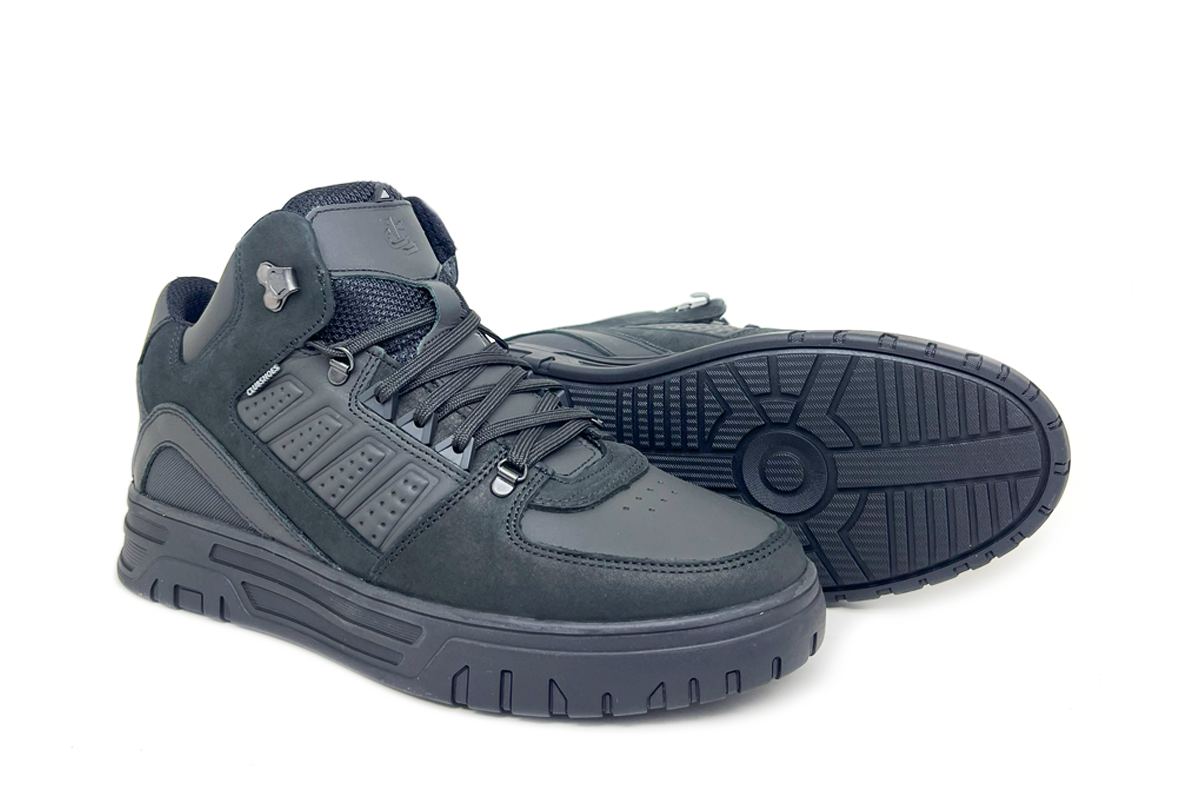 Чоловічі зимові шкіряні черевики Clubshoes чорні Blaze