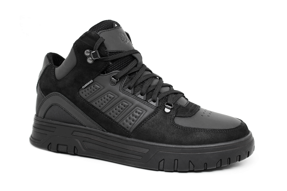Чоловічі зимові шкіряні черевики Clubshoes чорні Blaze