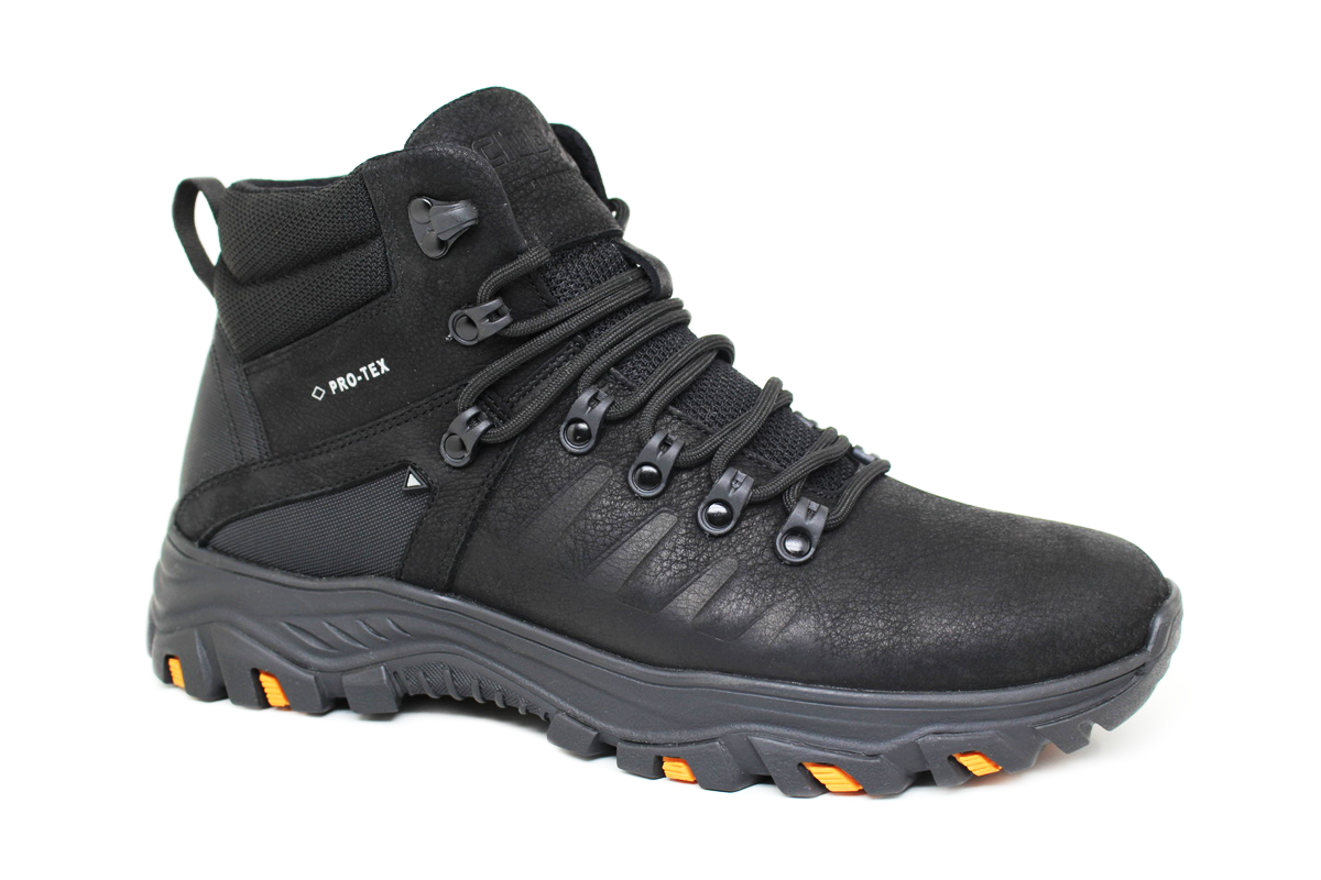Чоловічі зимові шкіряні черевики Clubshoes чорний Kubro