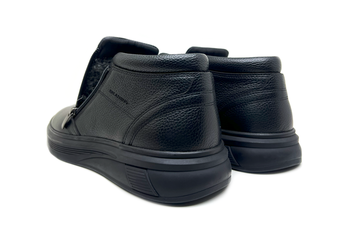Чоловічі зимові шкіряні черевики Clubshoes чорний Step