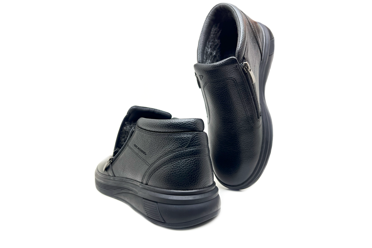 Чоловічі зимові шкіряні черевики Clubshoes чорний Step