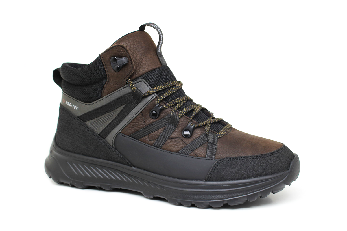 Чоловічі зимові шкіряні черевики Clubshoes коричневі Tisot Bot