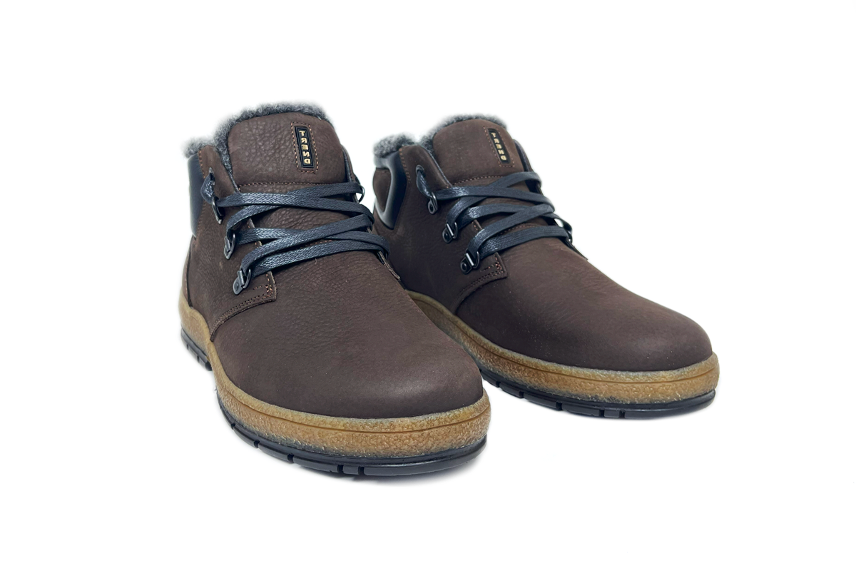 Чоловічі  зимові черевики з нубуку Clubshoes коричневі Coolzen