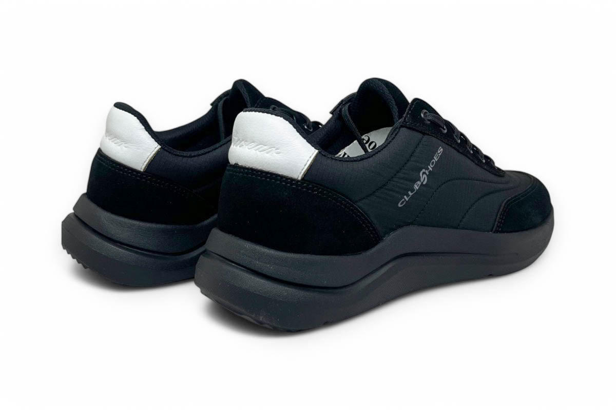 Чоловічі шкіряні кросівки Clubshoes чорні Fluff