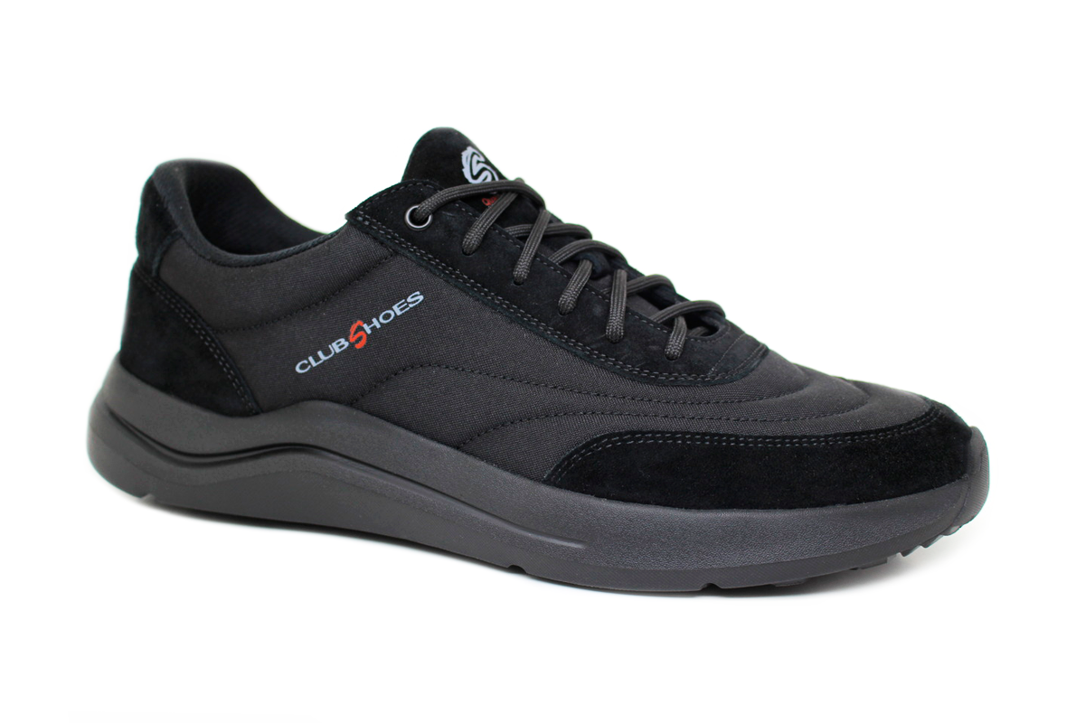 Чоловічі шкіряні кросівки Clubshoes чорні Fluff