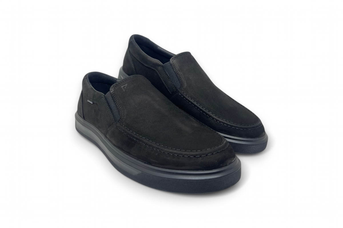 Чоловічі лофери з нубуку Clubshoes чорний Elastic 83