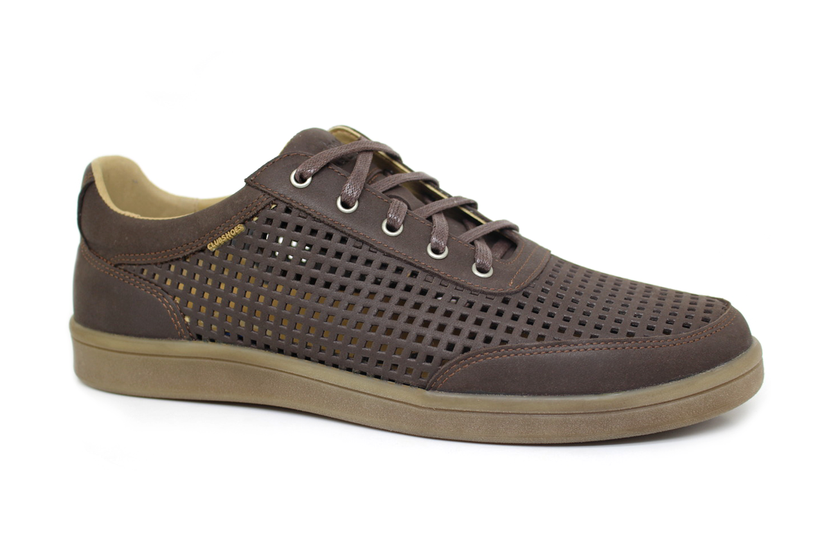 Чоловічі шкіряні кеди Clubshoes коричневі Glow