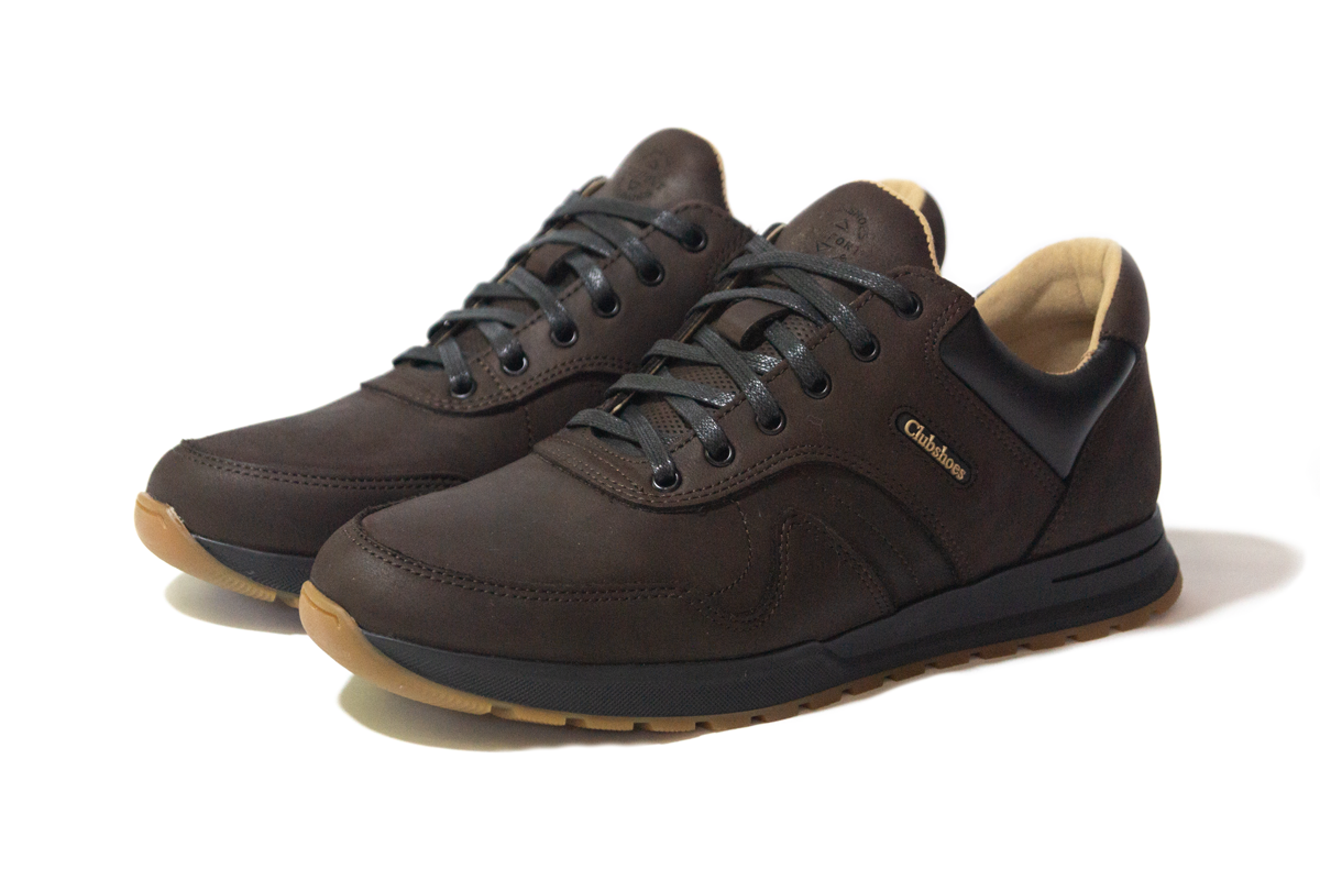 Чоловічі весняні - осінні шкіряні кросівки Clubshoes коричневі Rossi