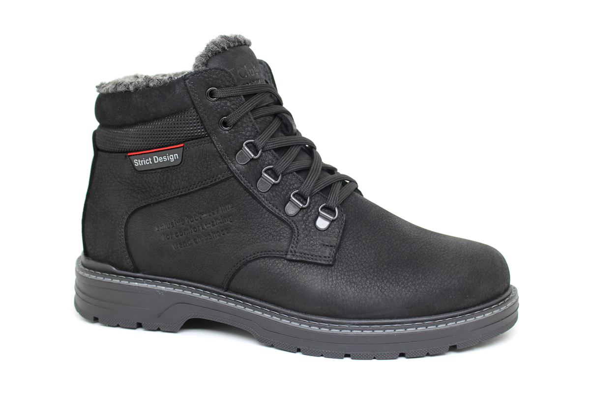 Чоловічі зимові шкіряні черевики Clubshoes чорний Winterorzo Black