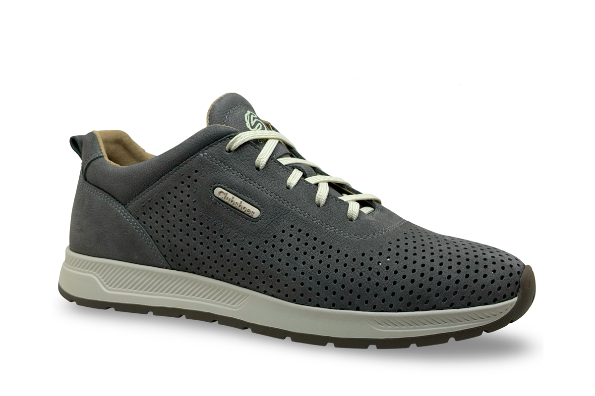 Чоловічі шкіряні кросівки Clubshoes сірі Wave