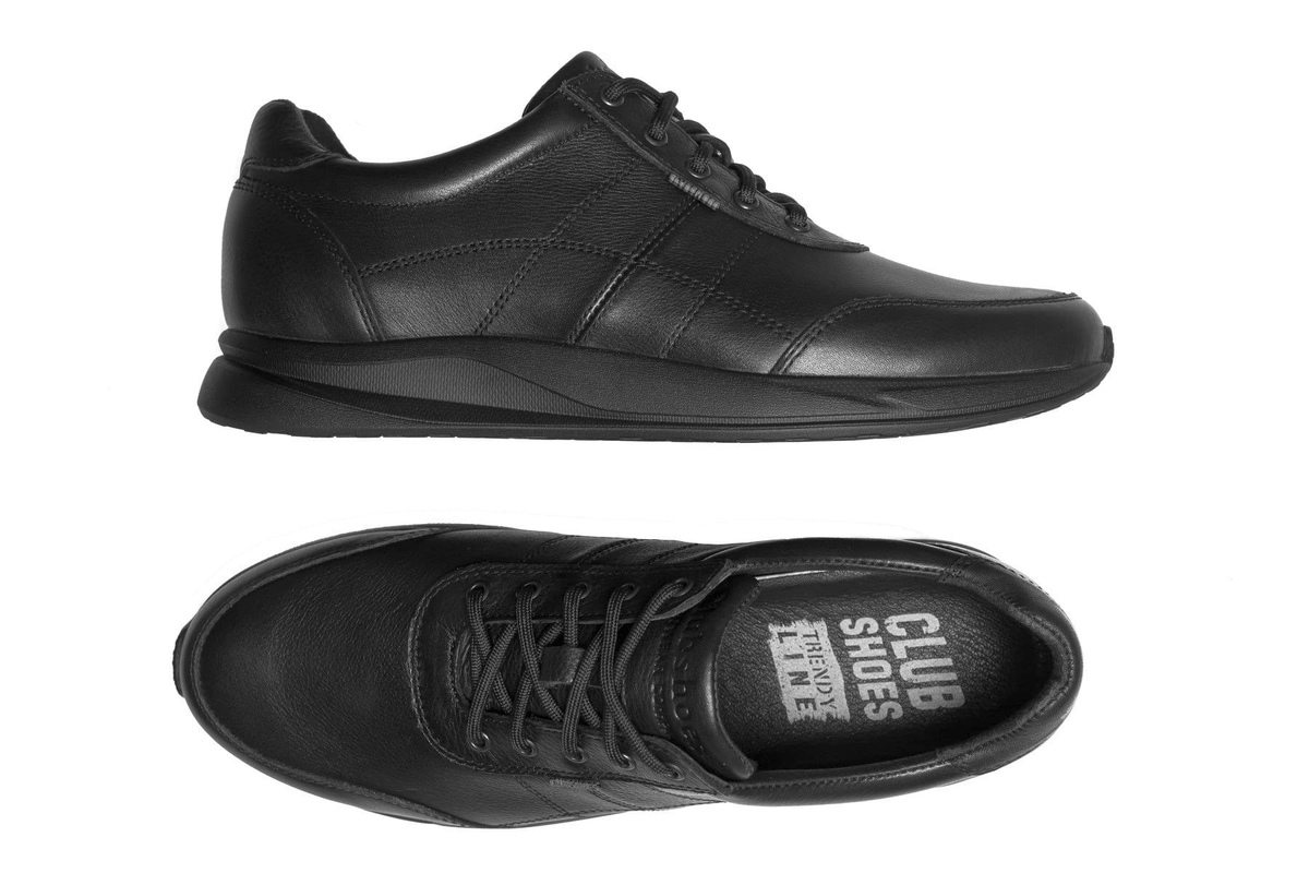 Чоловічі весняні - осінні шкіряні кросівки Clubshoes чорний Dandy