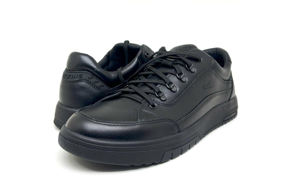 Чоловічі весняні - осінні шкіряні кеди Clubshoes чорний Kendall
