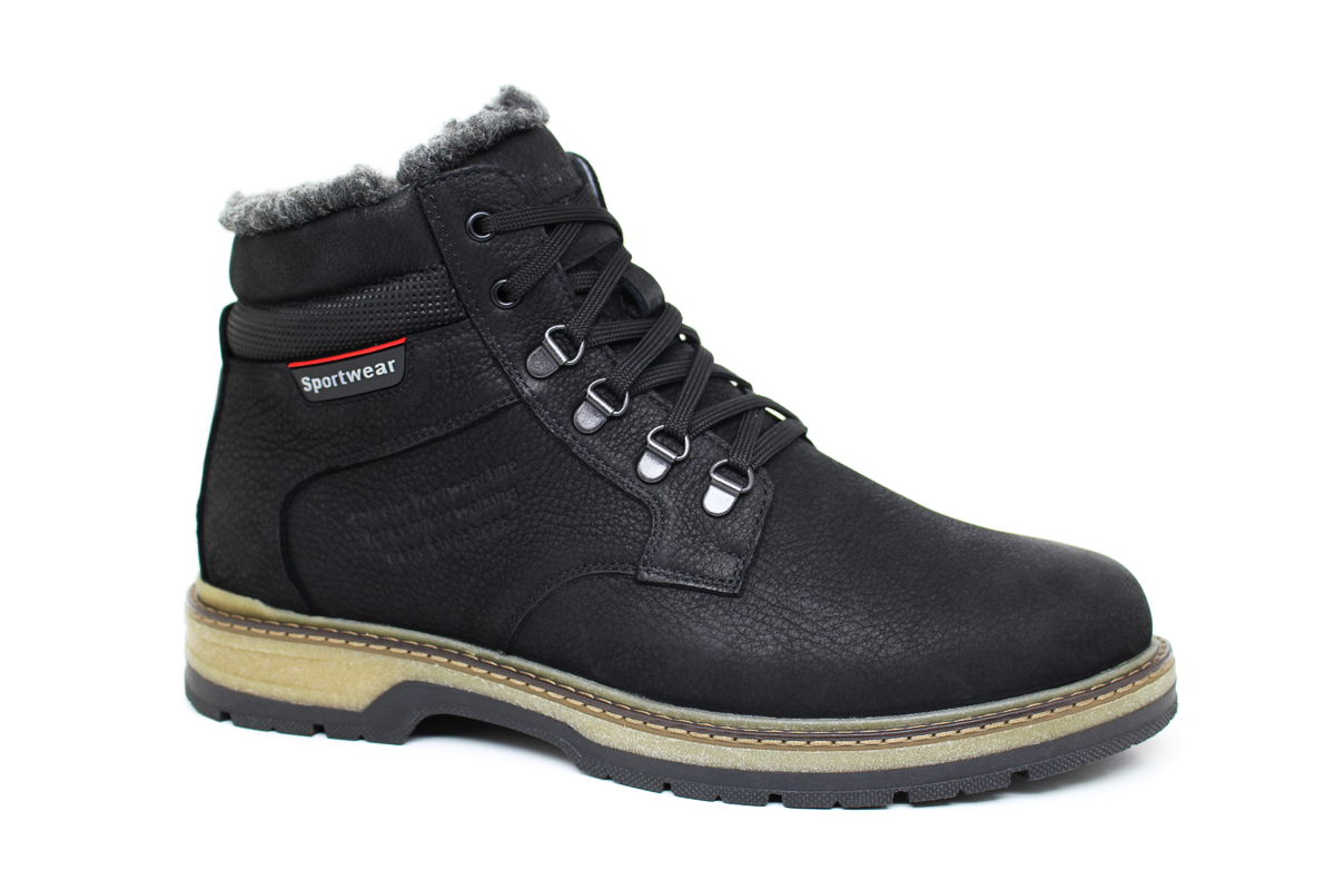 Чоловічі зимові шкіряні черевики Clubshoes чорний Winterorzo