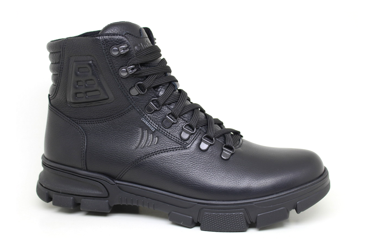 Чоловічі зимові шкіряні черевики Clubshoes чорний Mensx