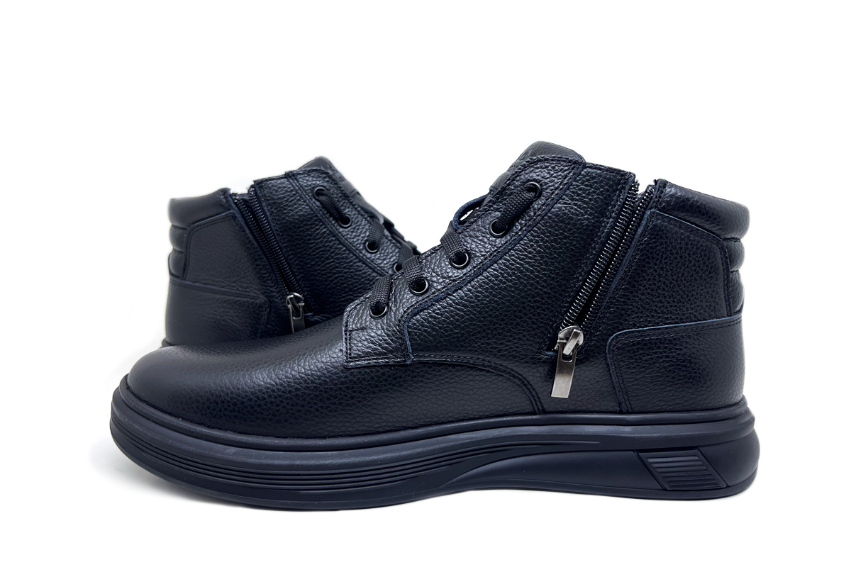 Чоловічі зимові шкіряні черевики Clubshoes чорний Classick