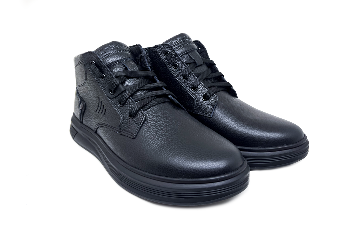 Чоловічі зимові шкіряні черевики Clubshoes чорний Classick