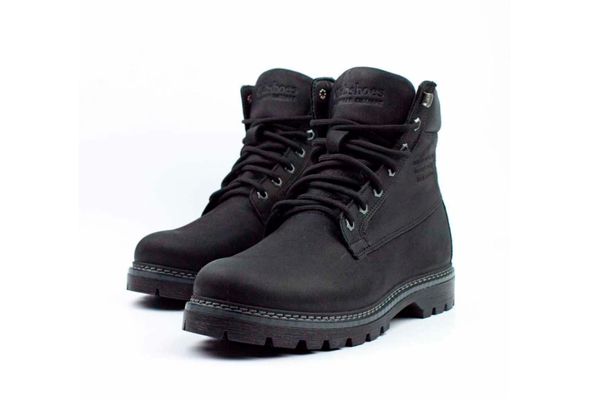 Чоловічі зимові черевики з нубуку Clubshoes чорний Hihglux