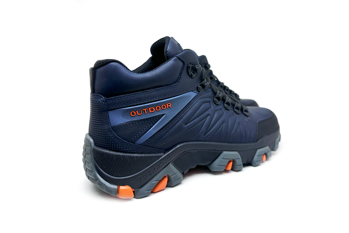 Чоловічі зимові шкіряні черевики Clubshoes синій Shox
