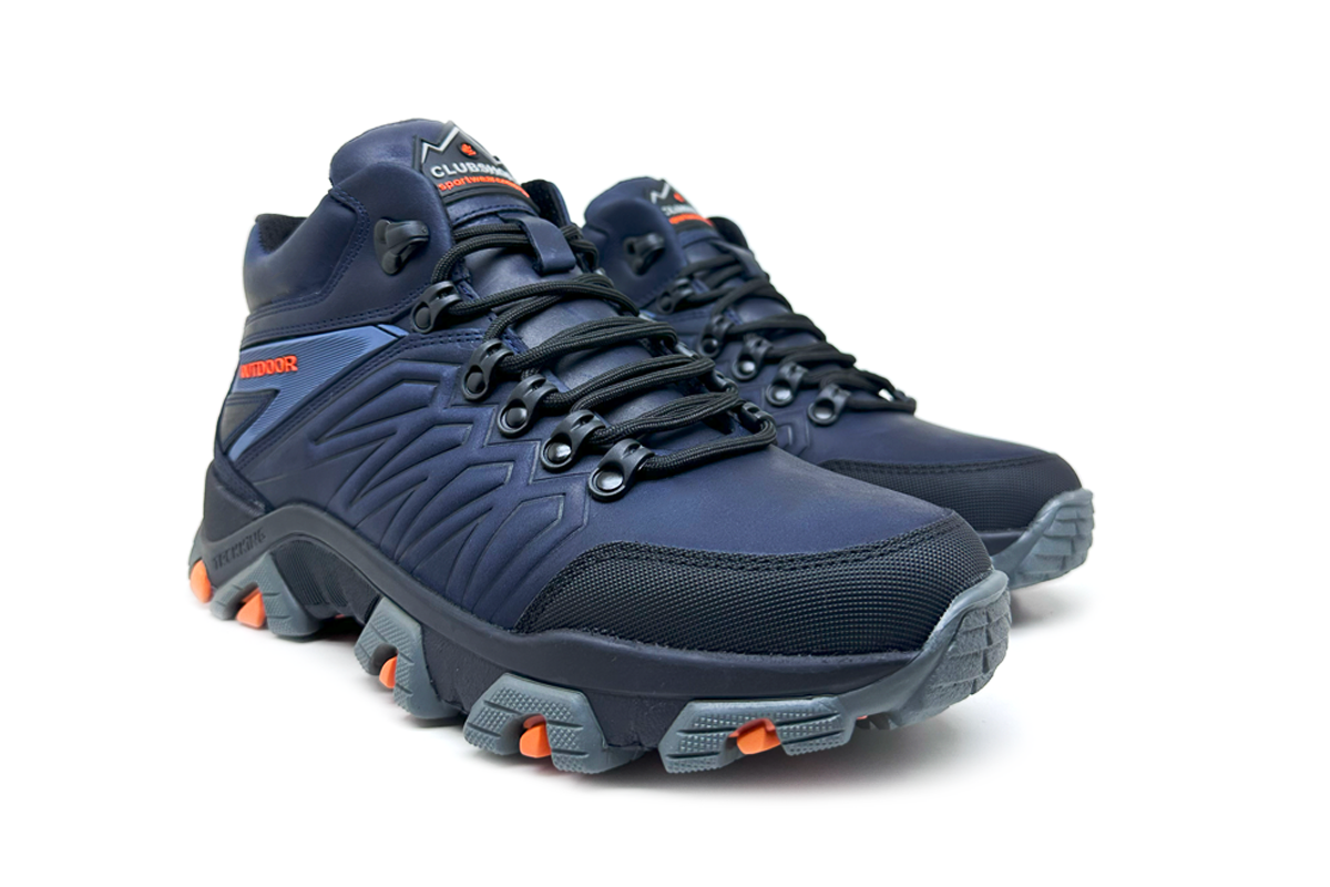 Чоловічі зимові шкіряні черевики Clubshoes синій Shox