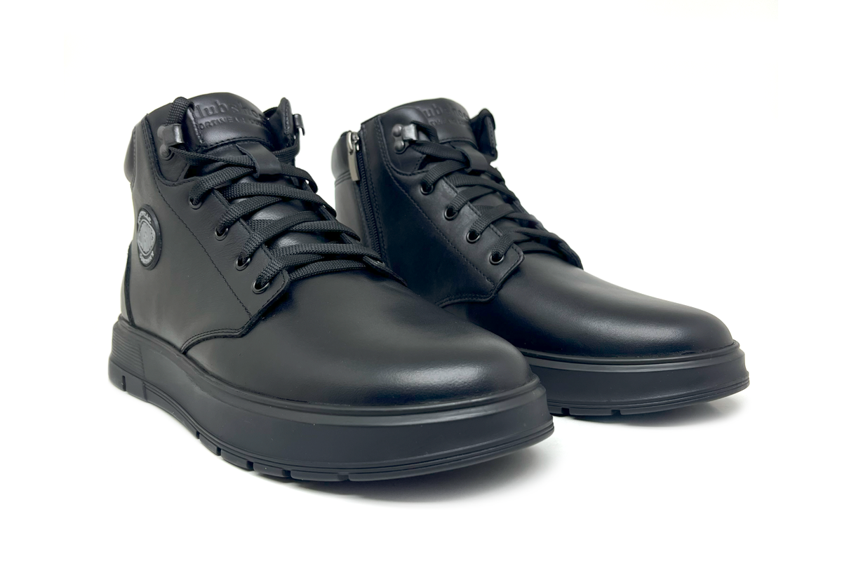 Чоловічі зимові шкіряні черевики Clubshoes чорний Snowque