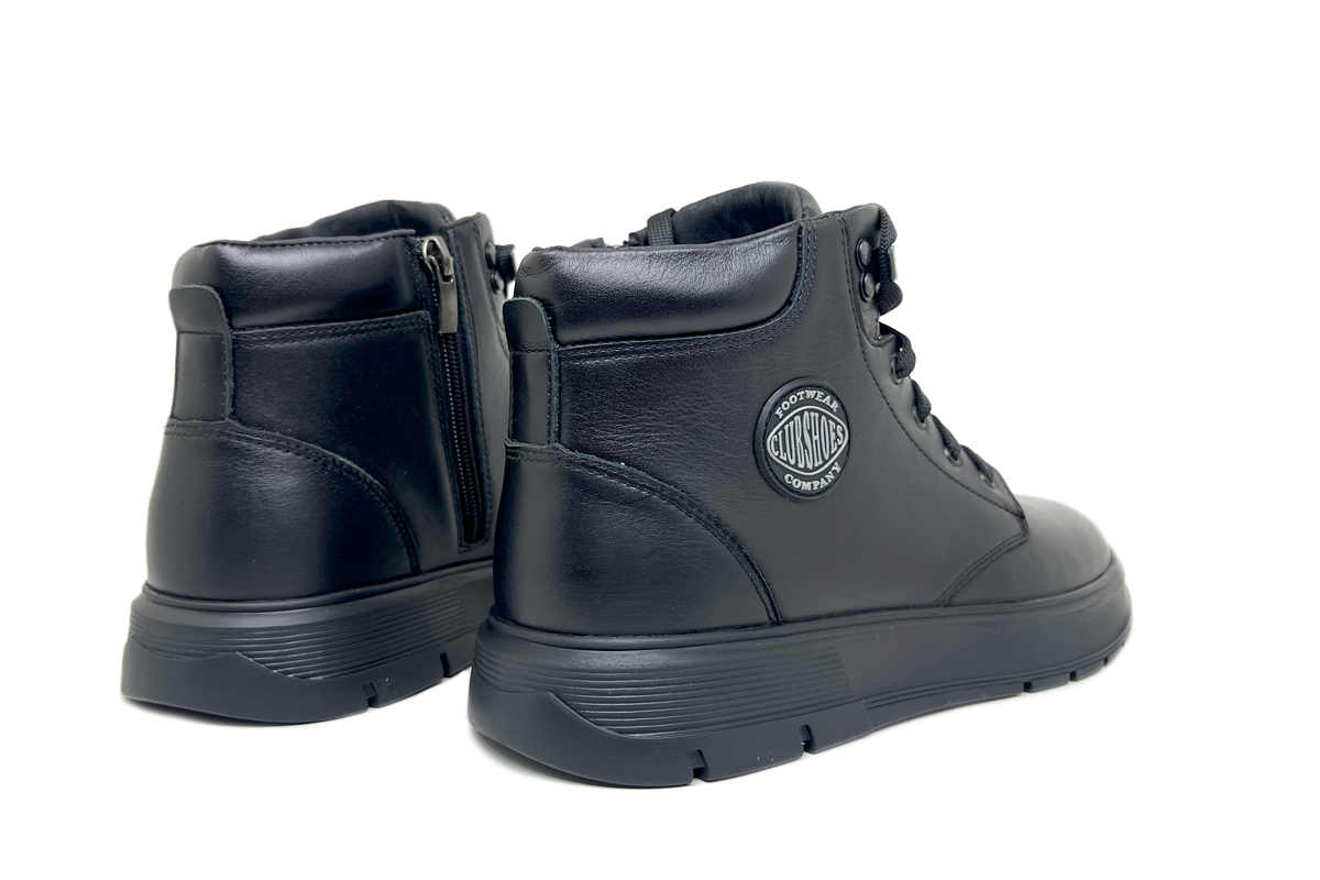 Чоловічі зимові шкіряні черевики Clubshoes чорний Snowque
