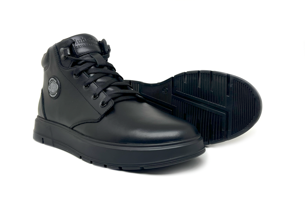 Чоловічі зимові шкіряні черевики Clubshoes чорний Snowque