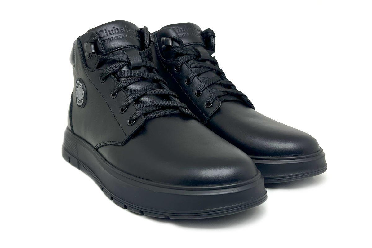 Чоловічі зимові шкіряні черевики Clubshoes чорний Snowque