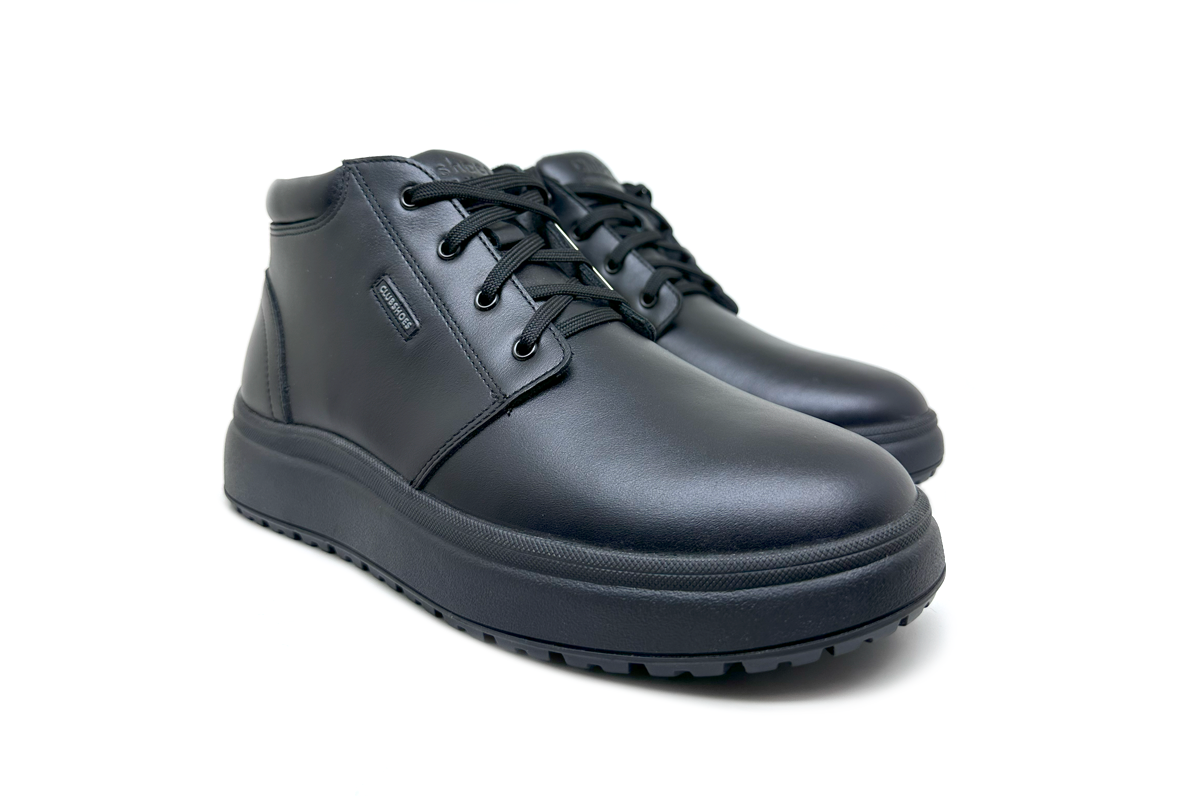 Чоловічі зимові шкіряні черевики Clubshoes чорний Styleco