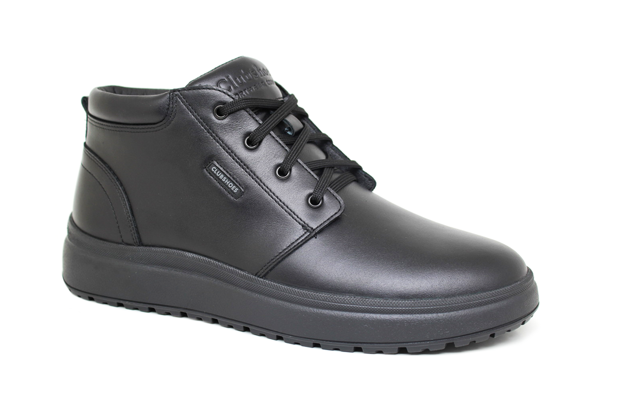 Чоловічі зимові шкіряні черевики Clubshoes чорний Styleco