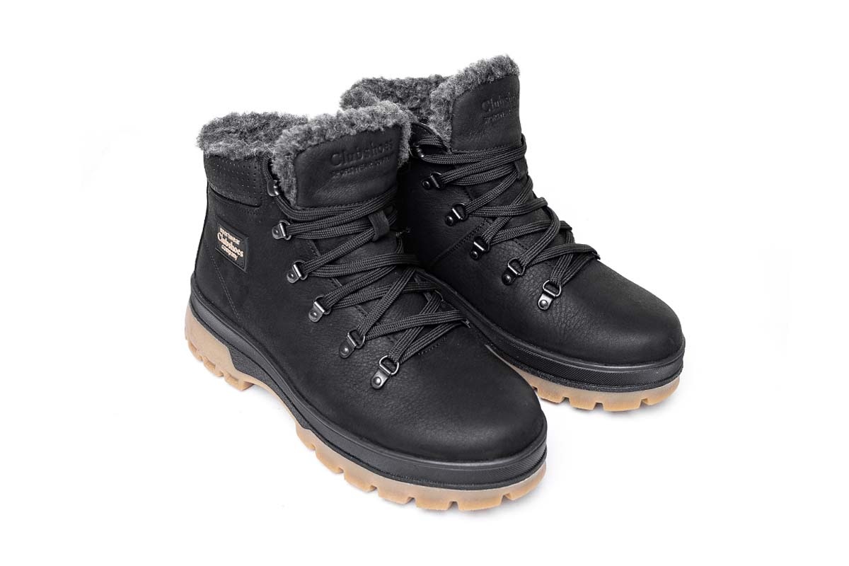 Чоловічі зимові черевики з нубуку Clubshoes чорний Winterish