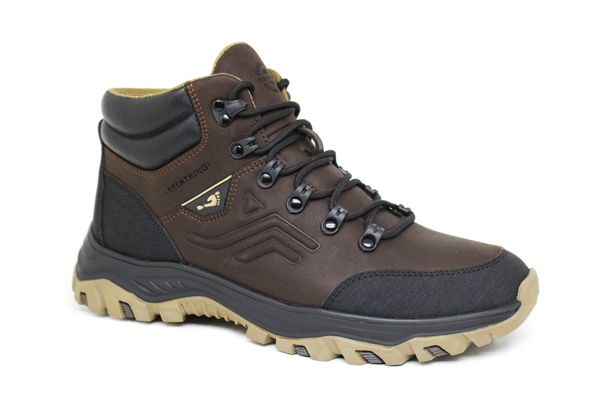 Чоловічі зимові шкіряні черевики Clubshoes коричневий Shobs