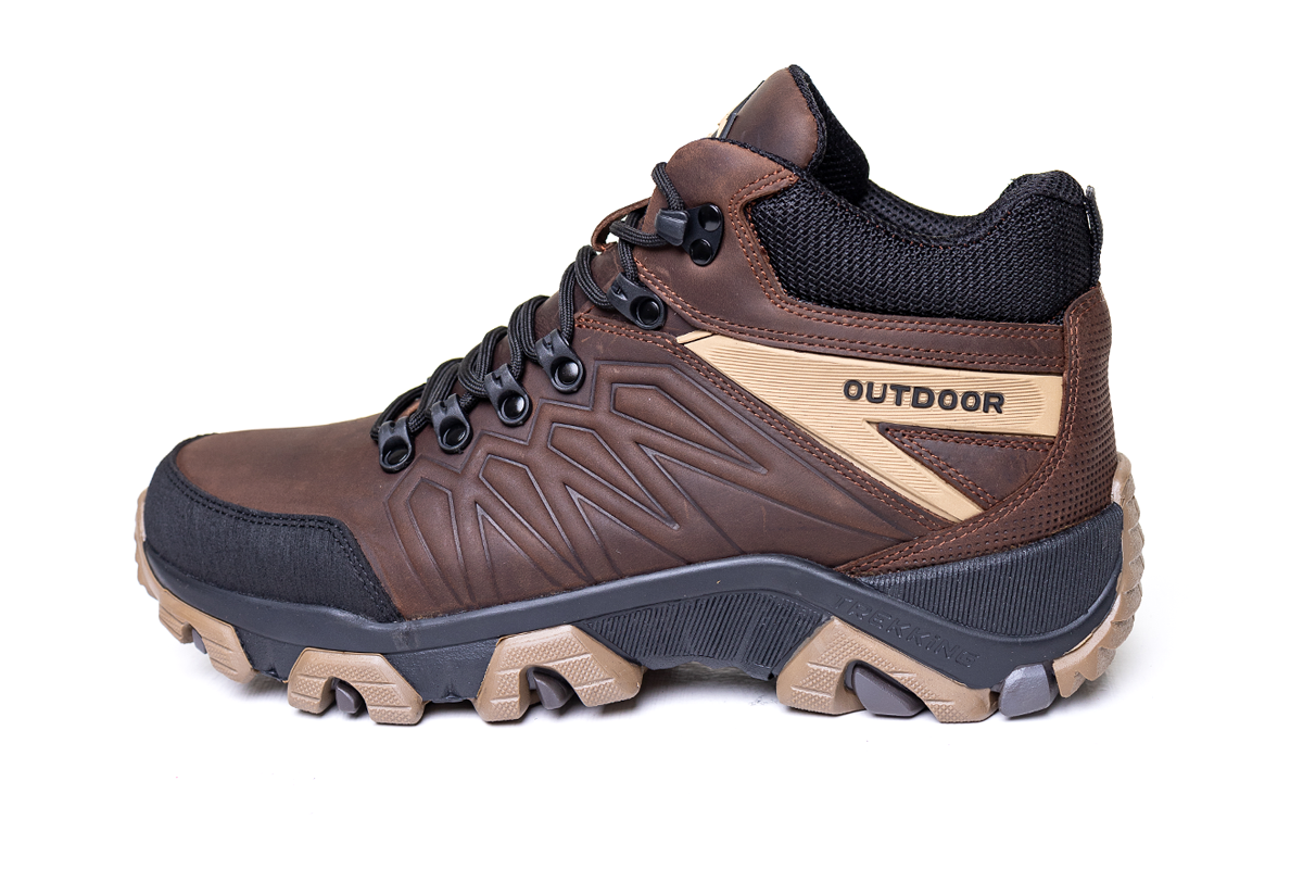 Чоловічі зимові шкіряні черевики Clubshoes коричневий Shox