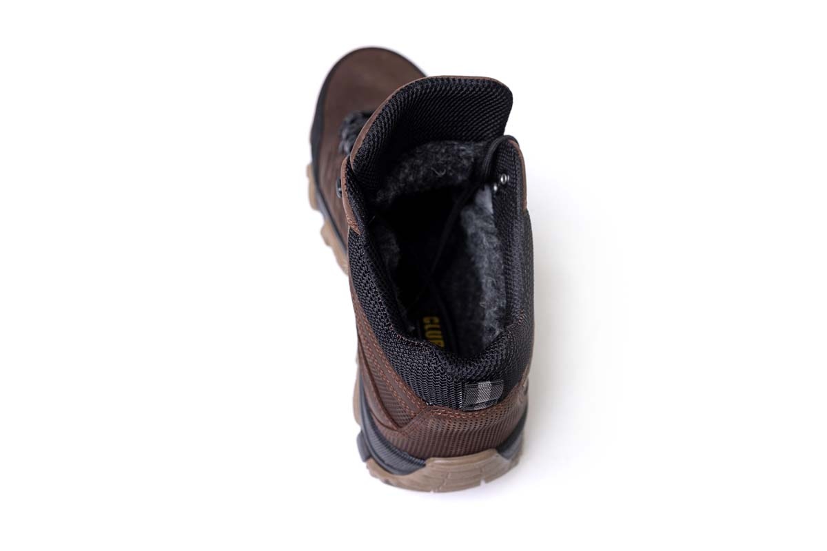 Чоловічі зимові шкіряні черевики Clubshoes коричневий Shox