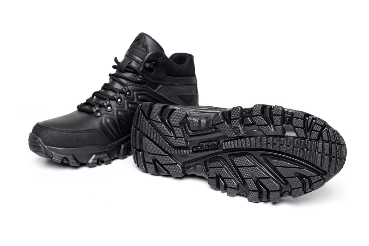 Чоловічі зимові шкіряні черевики Clubshoes чорний Shox