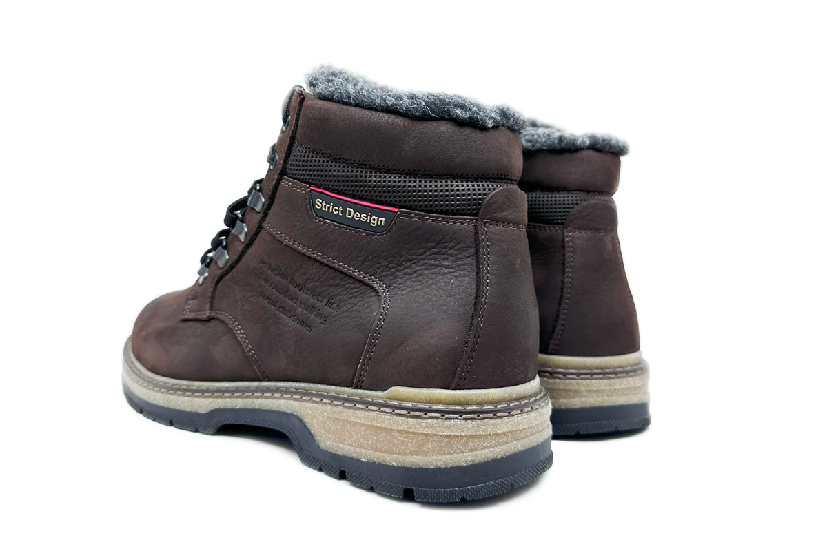 Чоловічі зимові шкіряні черевики Clubshoes коричневий Winterorzo