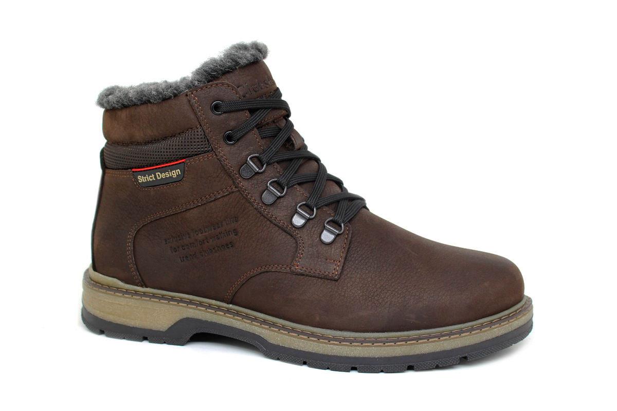 Чоловічі зимові шкіряні черевики Clubshoes коричневий Winterorzo