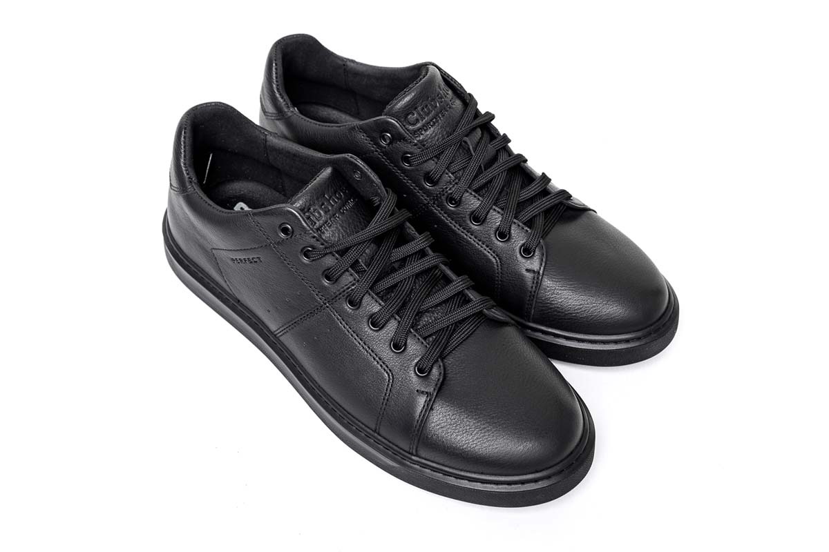 Чоловічі весняні - осінні шкіряні черевики Clubshoes чорний Perfect