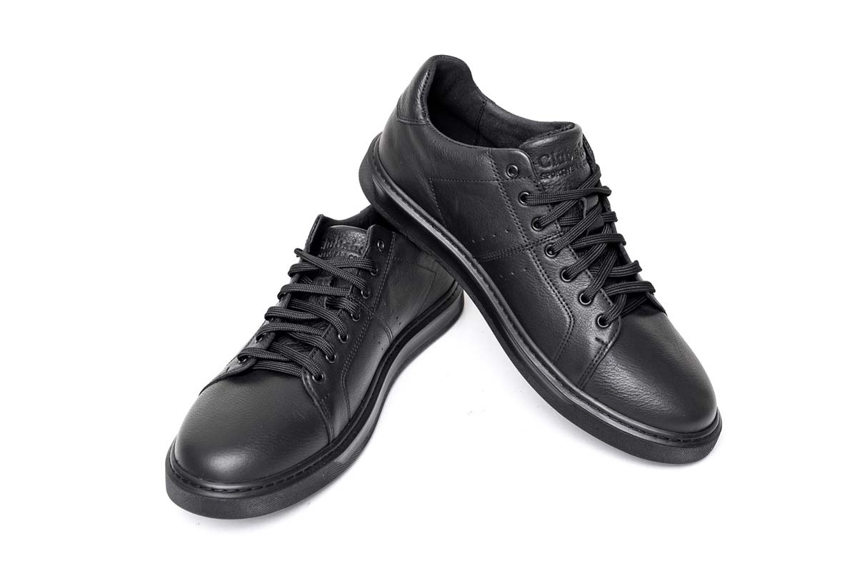 Чоловічі весняні - осінні шкіряні черевики Clubshoes чорний Perfect