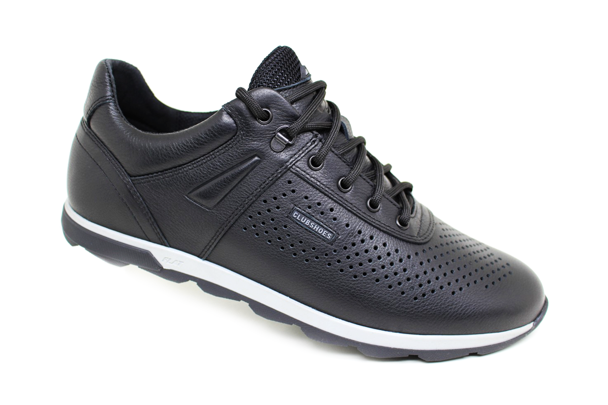 Чоловічі весняні шкіряні черевики Clubshoes чорний Redin Light