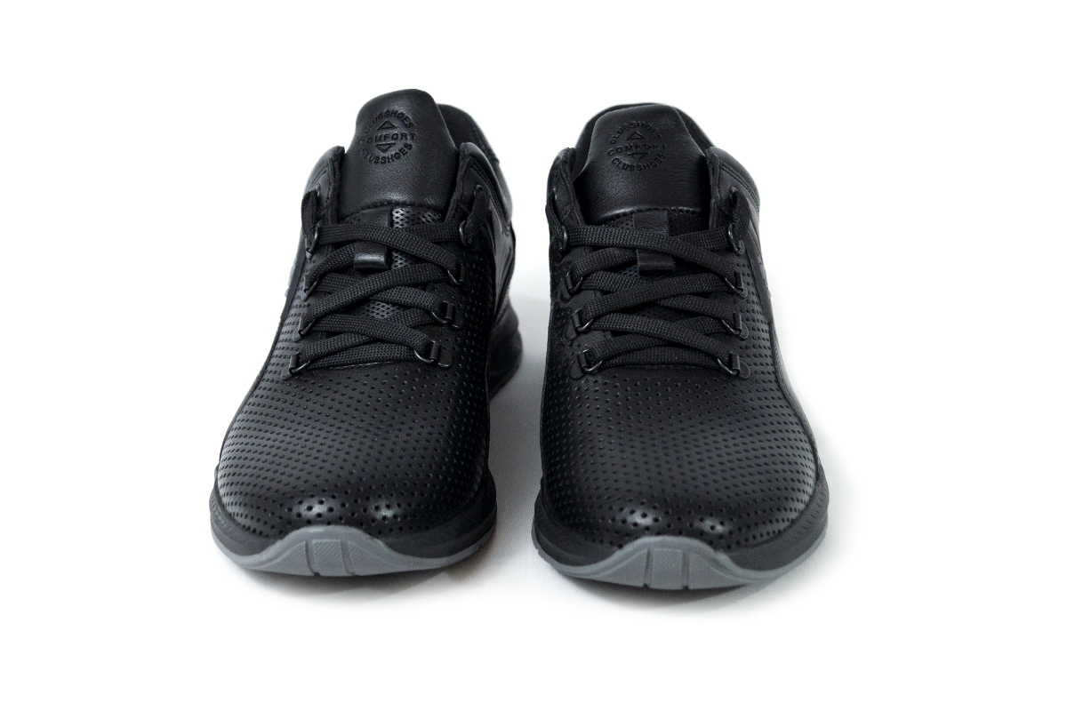 Чоловічі весняні - осінні шкіряні кроссівки Clubshoes чорний Turin Light
