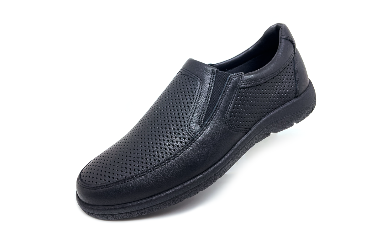 Шкіряні чоловічі лофери Clubshoes чорний Elastic Light