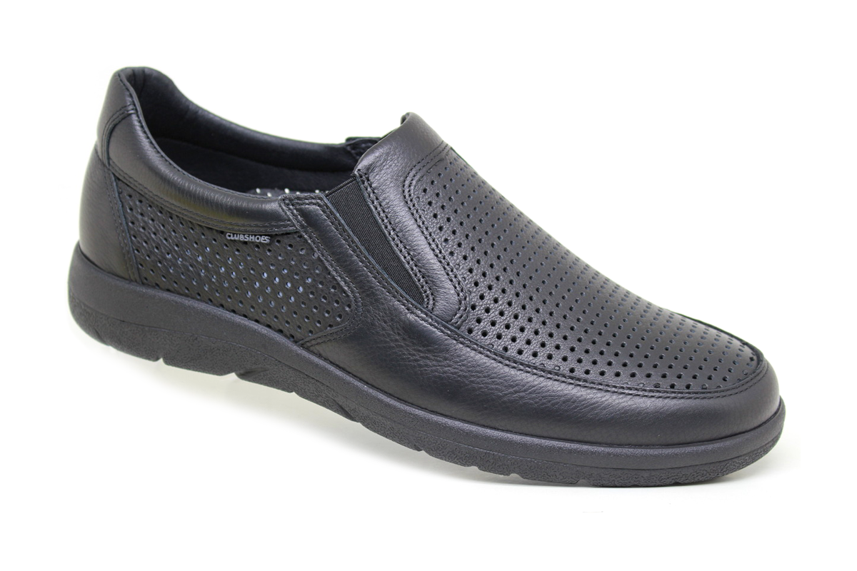 Шкіряні чоловічі лофери Clubshoes чорний Elastic Light