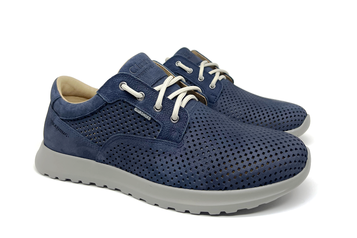 Чоловічі весняні шкіряні черевики Clubshoes сині STN Light