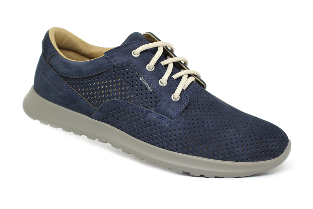 Чоловічі весняні шкіряні черевики Clubshoes сині STN Light