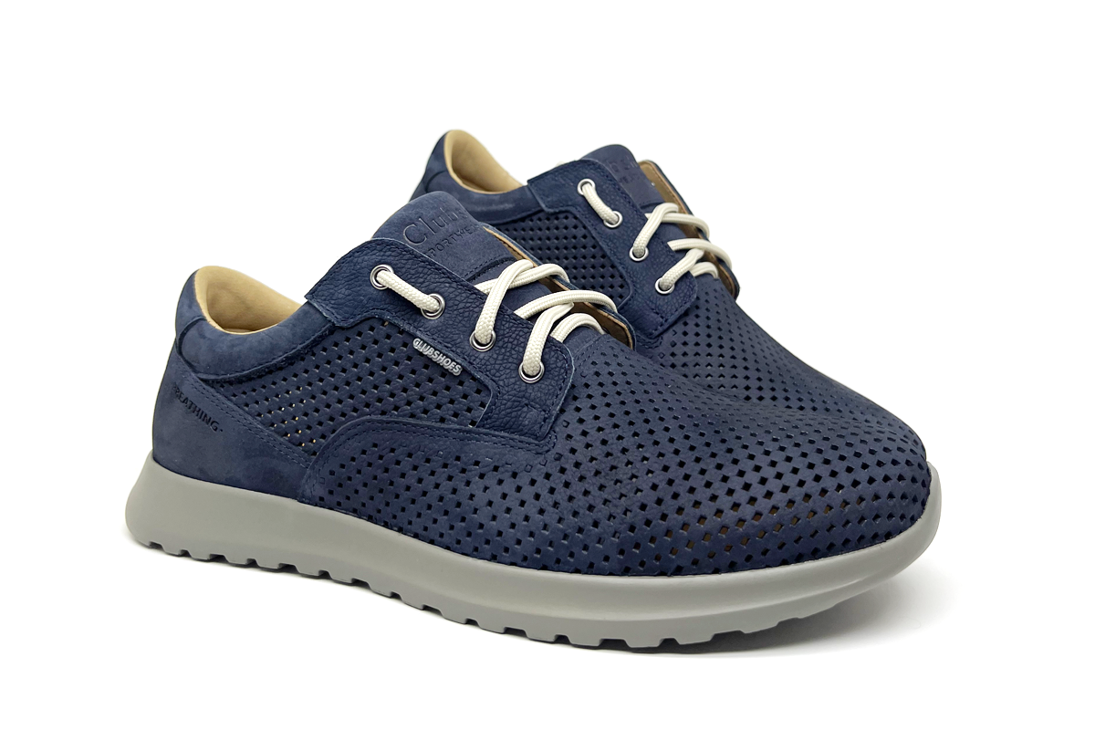 Чоловічі весняні шкіряні черевики Clubshoes сині STN Light