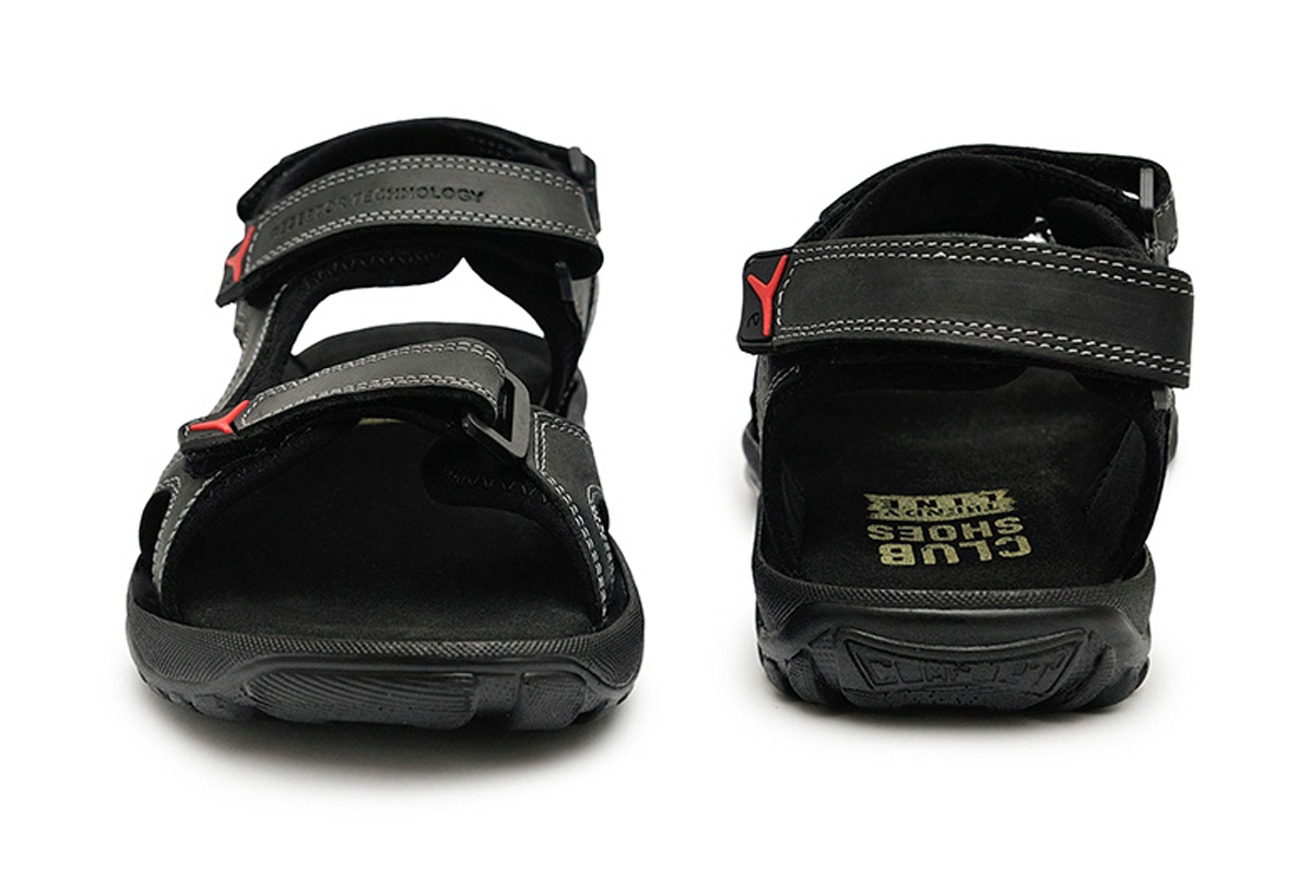 Літні шкіряні чоловічі сандалі Clubshoes чорні Urban