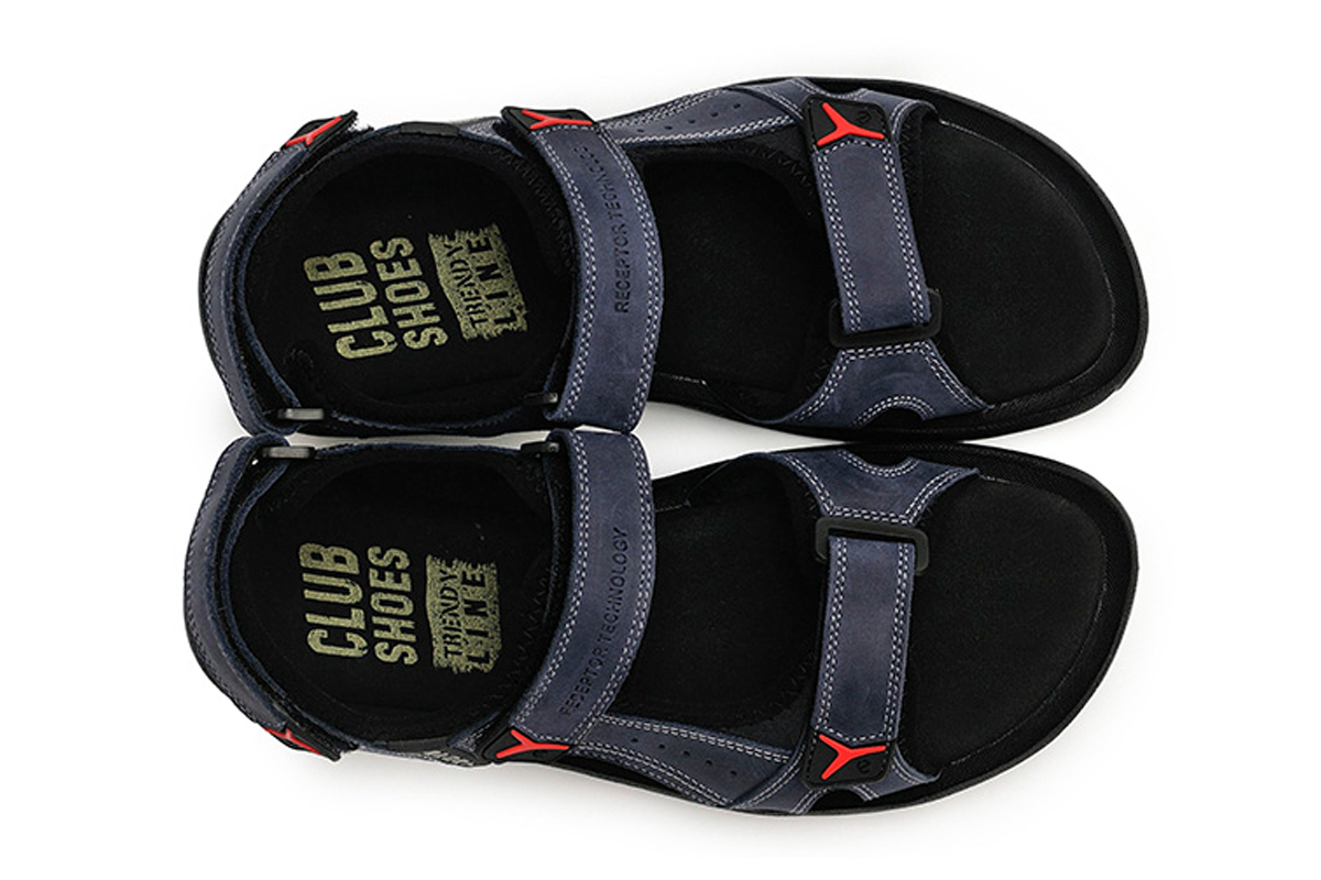 Літні шкіряні чоловічі сандалі Clubshoes синій Urban